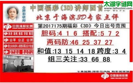 于海滨专家点评17175期