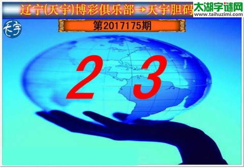 3d175期：天宇一句定三码+胆码图