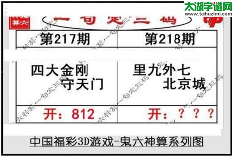 鬼六神算胆码图-17218期