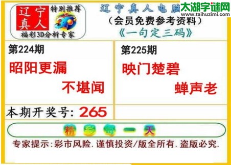 辽宁真人一句定三码-2017225期