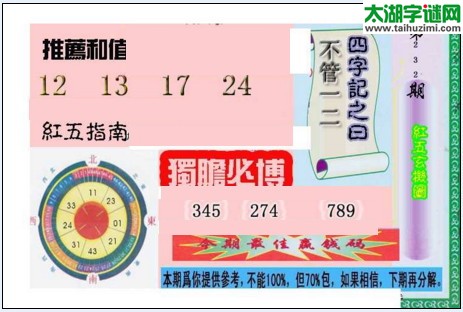 3d232期：红五图库总汇（一句定三码）