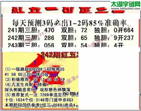 福彩3d红五藏宝图17243期