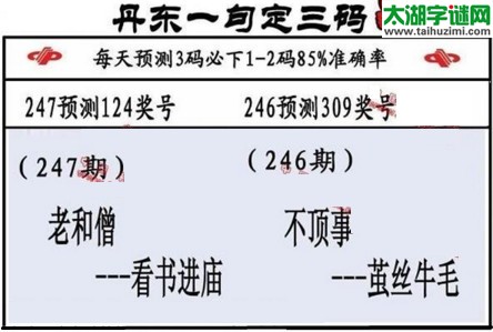 3d第2017247期丹东一句定三码