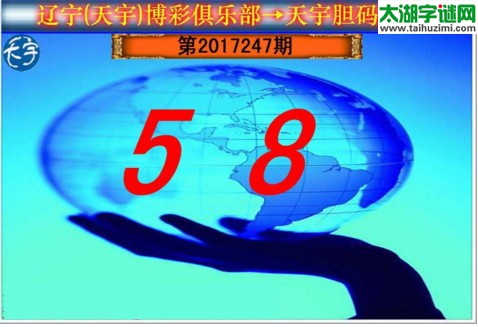 3d247期：天宇一句定三码+胆码图