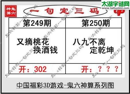 鬼六神算胆码图-17250期