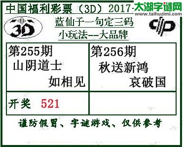 蓝仙子一句定三码17256期