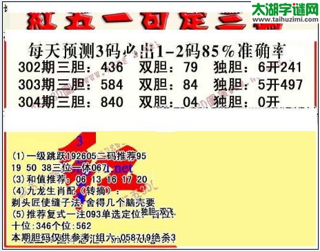 3d304期：红五图库总汇（一句定三码）