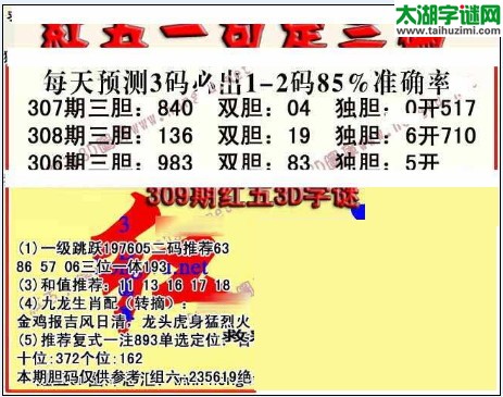 3d红五图库玄机图第2017309期