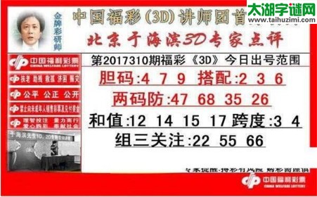 于海滨专家点评17310期