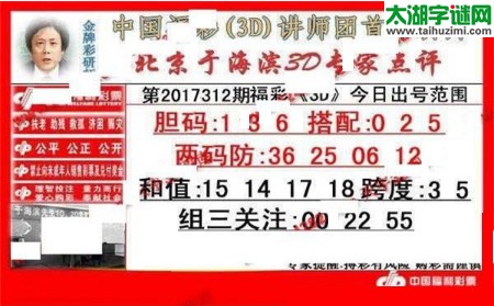 于海滨专家点评17312期