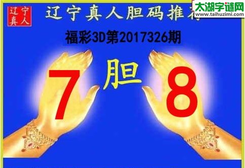 辽宁真人胆码图17326期