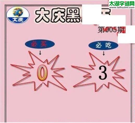 3d005期：大庆黑胆王全图+一语真言