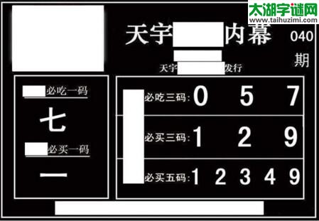 3d039期：天宇一句定三码+胆码图