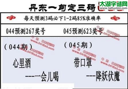 福彩3d第18045期山东真诀