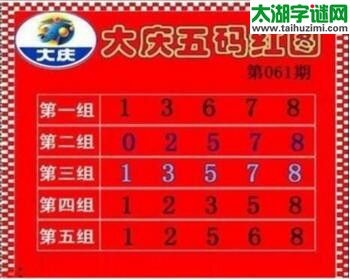 3d061期：大庆黑胆王全图+一语真言