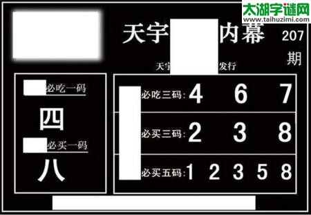 3d096期：天宇一句定三码+胆码图