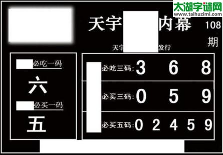 3d108期：天宇一句定三码+胆码图