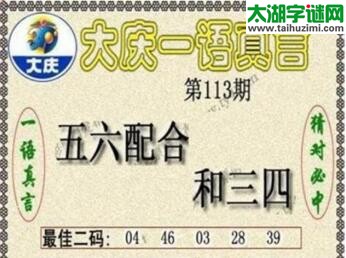 大庆一语真言-2018113期