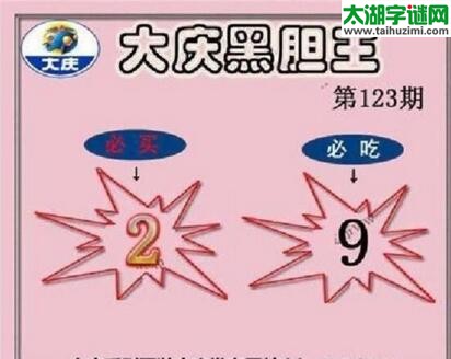 3d123期：大庆黑胆王全图+一语真言