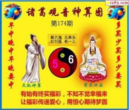 福彩3d诸葛观音神算第2018174期(金胆玄机图)