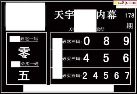 3d178期：天宇一句定三码+胆码图