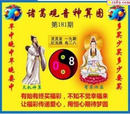 福彩3d诸葛观音神算第2018181期(金胆玄机图)