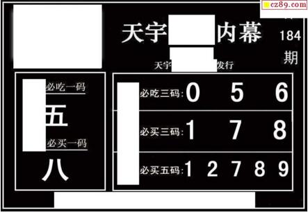 3d184期：天宇一句定三码+胆码图