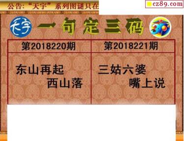 3d221期：天宇一句定三码+胆码图