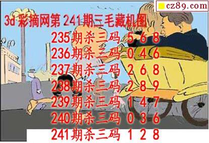 福彩3D第2018241期藏机图