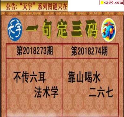 3d273期：天宇一句定三码+胆码图
