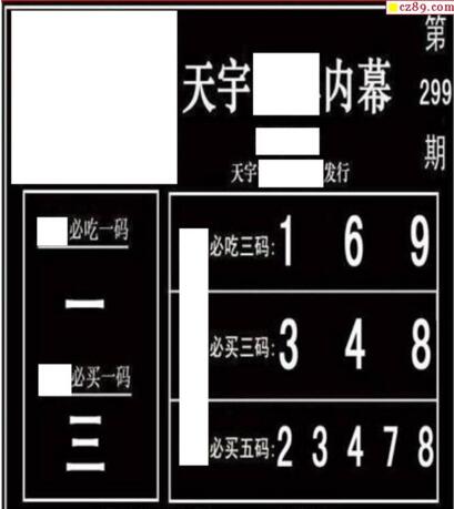 3d298期：天宇一句定三码+胆码图