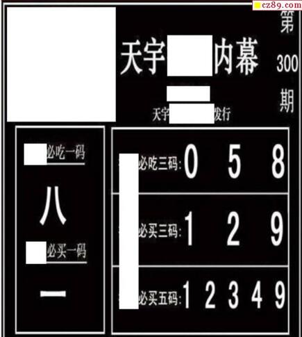 3d300期：天宇一句定三码+胆码图