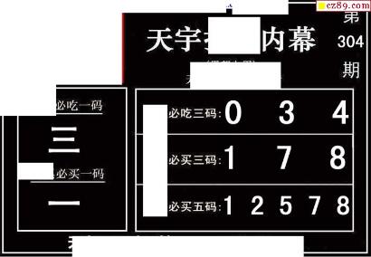 3d304期：天宇一句定三码+胆码图