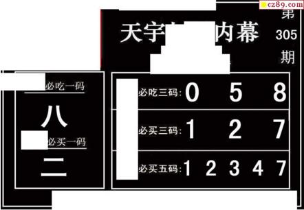 3d305期：天宇一句定三码+胆码图