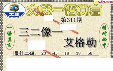 大庆黑胆王图18311期