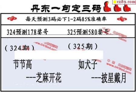 福彩3d第18325期山东真诀