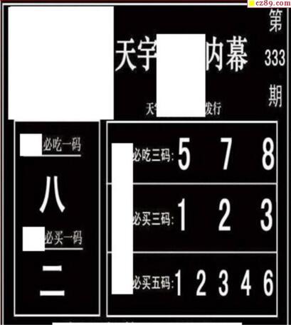 3d333期：天宇一句定三码+胆码图