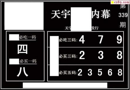 3d339期：天宇一句定三码+胆码图