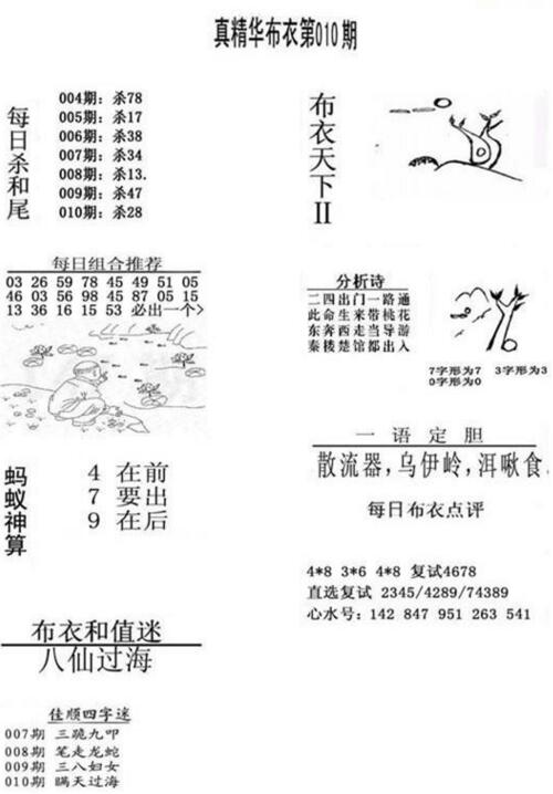 3d布衣天下图谜2019010期